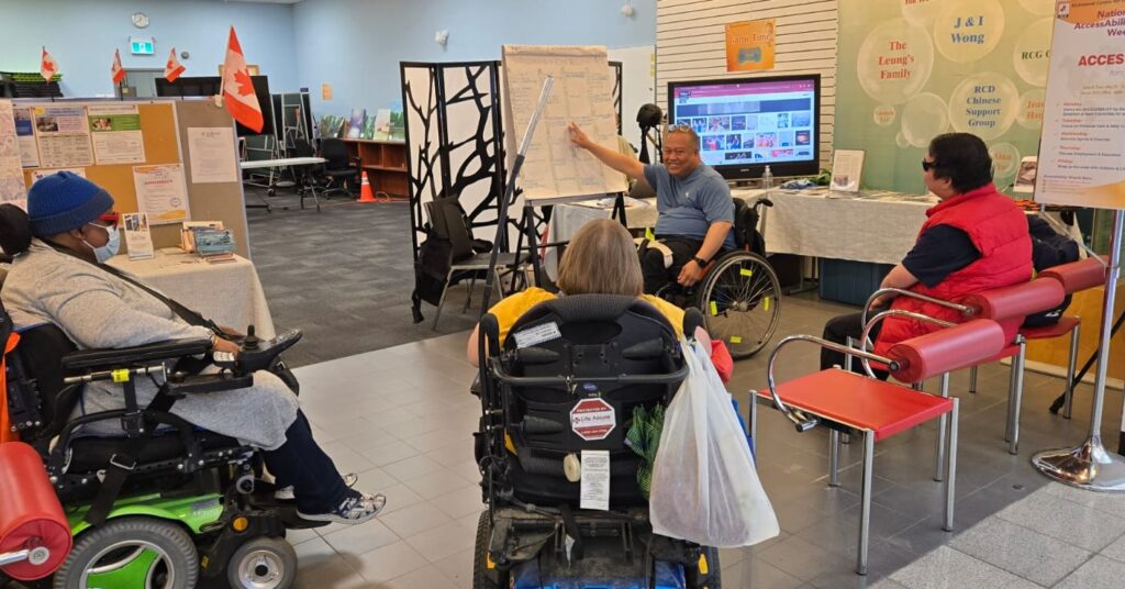 Presentation going on at the Richmond Centre for Disability.